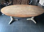 Ovaale eettafel in zeer goede staat met paspoort!, Eikenhout, 50 tot 100 cm, Zo goed als nieuw, Vijf personen of meer