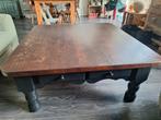 Eikenhouten Salontafel met Lades - 110x110 cm, Huis en Inrichting, Tafels | Salontafels, Ophalen, Gebruikt, 100 tot 150 cm, 50 tot 100 cm