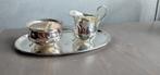 Antiek verzilverd roomkanset ca. 1900 Jugendstil, Antiek en Kunst, Antiek | Goud en Zilver, Ophalen of Verzenden, Zilver