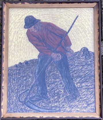 Cornelis van Assendelft 1870-1945 Boer met zeis beschikbaar voor biedingen
