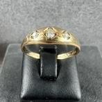 Gouden Ring | 8k | 1,85g | kopring 3x zirkonia |mt20| 400292, Sieraden, Tassen en Uiterlijk, Ophalen of Verzenden, 17 tot 18, Dame