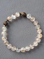 739 Edelsteen armband pyrolisite / pyrolusiet 8mm, Overige kleuren, Nieuw, Ophalen of Verzenden, Elastiek