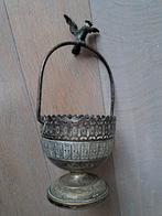 Verzilverde? bonbonière/ suikerpot, handvat is los. Zie foto, Antiek en Kunst, Antiek | Goud en Zilver, Verzenden, Zilver