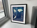 Vintage oosterse druk in lijst (66x57cm), Ophalen