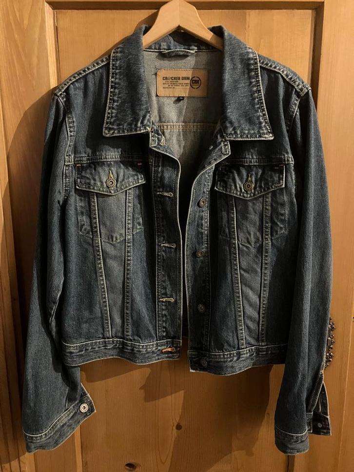 Dames spijkerjas, Kleding | Dames, Jassen | Zomer, Gedragen, Maat 42/44 (L), Blauw, Ophalen of Verzenden
