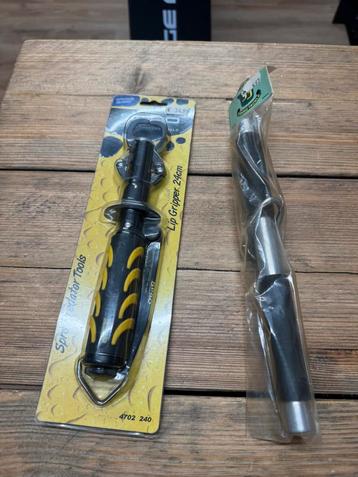 een nieuwe spro lipgrip en rvs weighbar  beschikbaar voor biedingen