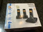 Profoon PDX-7930 DECT Telefoon Triple, Ophalen of Verzenden, Zo goed als nieuw, 3 handsets, Stralingsarm