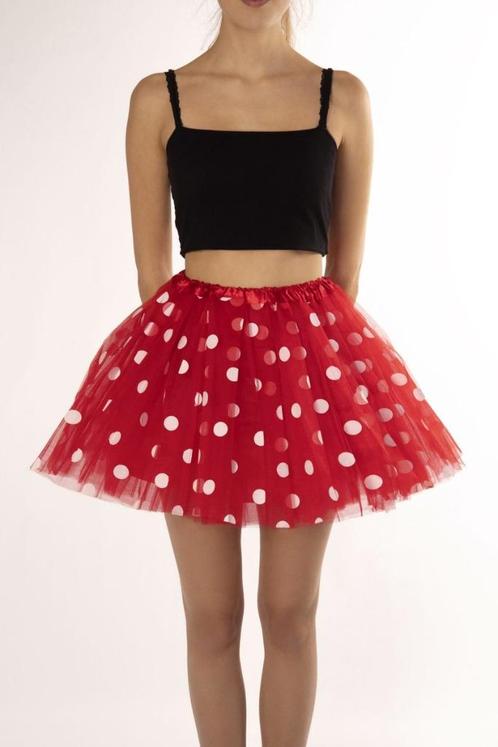 Rode Polkadots Tutu Tule Rokje Dunne Petticoat Tule, Kleding | Dames, Carnavalskleding en Feestkleding, Zo goed als nieuw, Accessoires