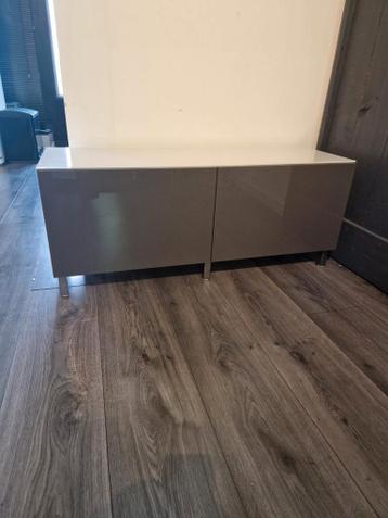 Ikea besta tv-meubel wit met hoogglans fronten. - afbeelding 4