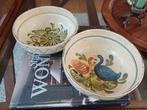 2x Aardewerk Schalen Handgemaakt Brocante Franse, Antiek en Kunst, Ophalen of Verzenden