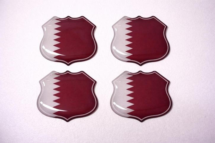 3D Qatar gel vlag stickers UV-bestendig, Verzamelen, Stickers, Nieuw, Overige typen, Verzenden