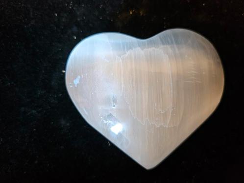Seleniet Hart - 4cm - Spirituele Healing, Verzamelen, Mineralen en Fossielen, Ophalen of Verzenden