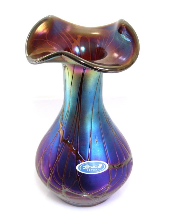 Schitterende JOSKA CRYSTAL Peacock Iriserende Vaas, Huis en Inrichting, Woonaccessoires | Vazen, Zo goed als nieuw, Overige kleuren