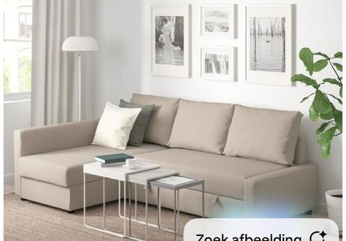 Beige IKEA friheten slaapbank-  in goede staat, Huis en Inrichting, Slaapkamer | Slaapbanken, Gebruikt, 140 cm, 200 cm, Tweepersoons