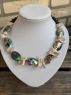 Abalone Schelp , Biwa zoetwater Parel ketting, Ophalen of Verzenden, Nieuw