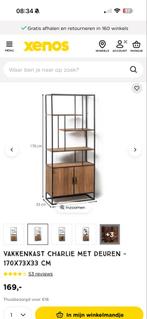 2x Vakkenkast Charlie met deuren - 170x73x33 cm, Antiek en Kunst, Antiek | Meubels | Kasten, Ophalen of Verzenden