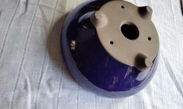 Bonsai Pot Rond blauw geglazuurd 15x5,5cm beschikbaar voor biedingen