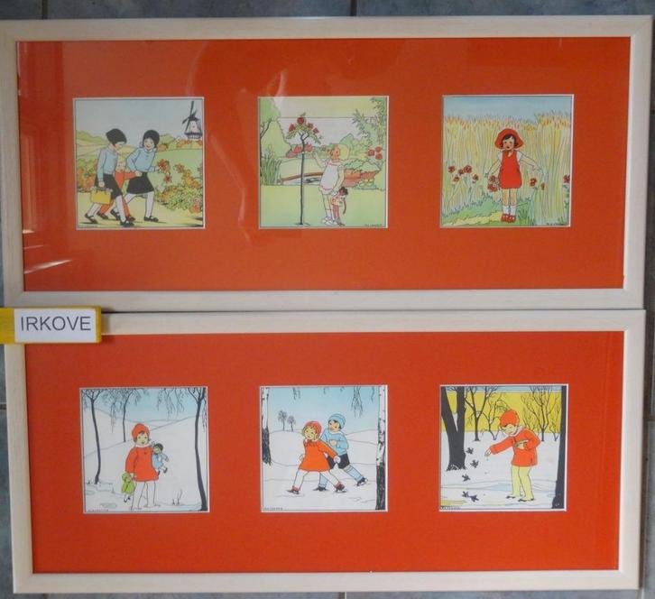 2 X EEN DRIELUIK VAN RIE CRAMER * Mooi Ingelijst *, Verzamelen, Foto's en Prenten, Zo goed als nieuw, Prent, Overige onderwerpen