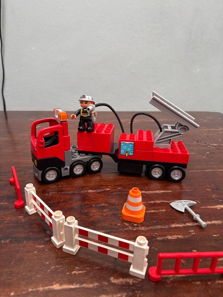 LEGO DUPLO Brandweerbus - Compleet!, Kinderen en Baby's, Speelgoed | Duplo en Lego, Gebruikt, Duplo, Complete set, Ophalen of Verzenden