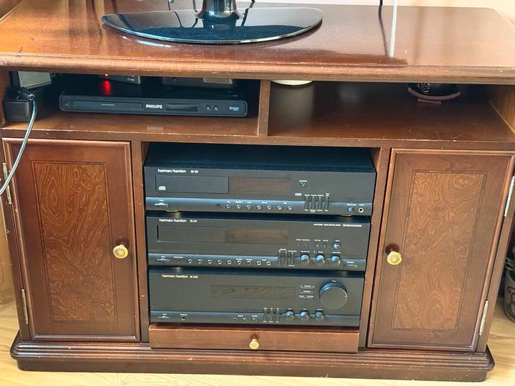 Harman Kardon Vintage Audiosysteem + Kast, Audio, Tv en Foto, Stereo-sets, Zo goed als nieuw, Cassettedeck, Cd-speler, Tuner of Radio