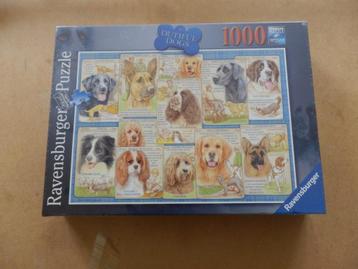 Ravensburger legpuzzel 1000 stukken Dutiful dogs:::NIEUW.