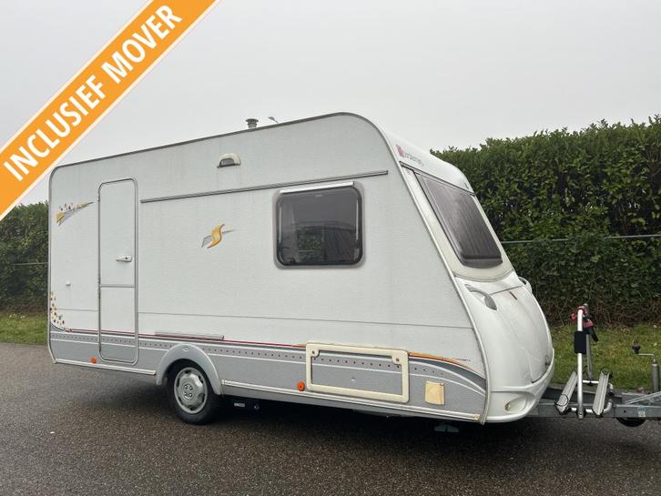 STERCKEMAN 420 CP 2007 VOORTENT VAST BED MOVER 8995,, Caravans en Kamperen, Caravans, Bedrijf, tot en met 4, 750 - 1000 kg, Overige
