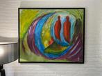 schilderij Modern 1,20 x 1,00 in olie verf, Antiek en Kunst, Ophalen
