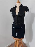 Zwarte minirok punk rock gothic Halloween, Kleding | Dames, Ophalen of Verzenden, Nieuw, Zwart
