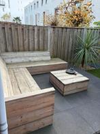 Houten Tuinset - Steigerhout Look, Tuin en Terras, Tuinsets en Loungesets, Ophalen, 4 zitplaatsen, Gebruikt, Steigerhout