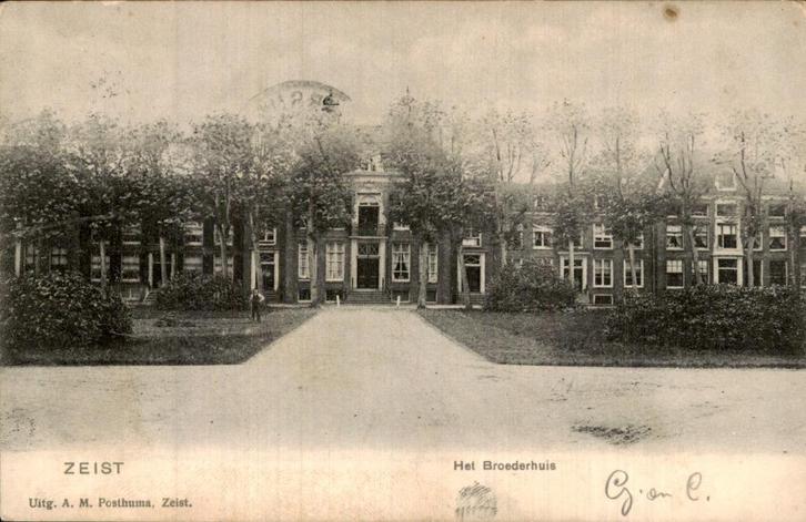 Zeist - Het Broederhuis, Verzamelen, Ansichtkaarten | Nederland, Gelopen, Utrecht, Voor 1920, Ophalen of Verzenden