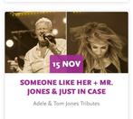 4 Concertkaartjes tribute Adele en Tom Jones., Drie personen of meer, November