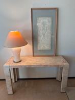 Bijzettafel, Lamp & Schilderij - Stijlvolle Set!, Ophalen, Rond, 50 tot 100 cm, 50 tot 75 cm