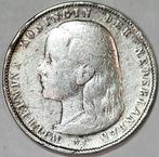Nederland: 1 gulden 1892 F-, Postzegels en Munten, 1 gulden, Zilver, Ophalen of Verzenden, Koningin Wilhelmina