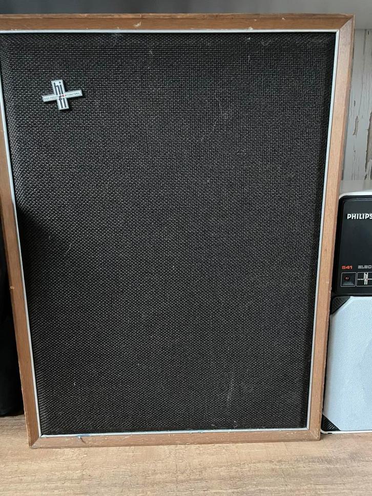 Philips vintage luidsprekers AH426, Audio, Tv en Foto, Luidsprekers, Zo goed als nieuw, Front, Rear of Stereo speakers, Minder dan 60 watt