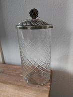 Antieke pot kristal zilver. Maten zie foto's., Antiek en Kunst, Antiek | Glas en Kristal, Ophalen of Verzenden