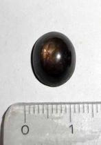 Cabochon ster saffier zwart, Ophalen of Verzenden, Mineraal