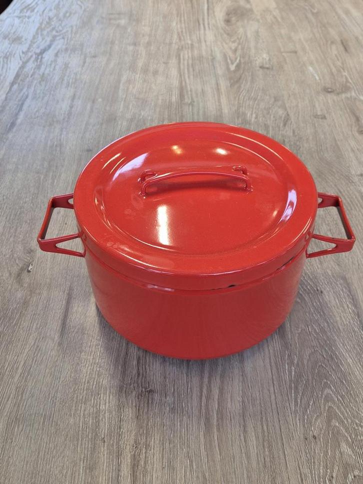 Vintage Finel Arabia emaille pan jaren ‘60, Huis en Inrichting, Keuken | Potten en Pannen, Gebruikt, Koekenpan of Braadpan, Overige materialen