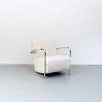 1x Leolux Scylla crême stof met motief (maze) - lage rug, Huis en Inrichting, Fauteuils, Niet ingevuld, Niet ingevuld, Leer, Ophalen of Verzenden