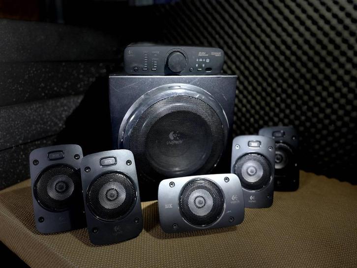 Logitech 5.1 PC speakerset Z906 met subwoofer, Audio, Tv en Foto, Luidsprekers, Gebruikt, Complete surroundset, 120 watt of meer