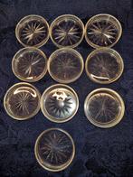10 KRISTALLEN ONDERZETTERS ROND 1880, Ophalen of Verzenden