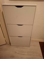 Witte schoenenkast met 3 vakken, Ophalen of Verzenden, Gebruikt, Modern