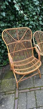 Vintage rotan fauteuil Rohe, Gebruikt, Ophalen of Verzenden