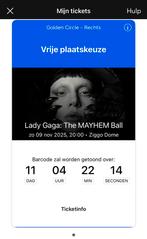 Lady Gaga ziggodome 9 november golden circle right, Eén persoon, November
