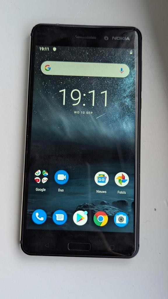 Nokia 6 in nieuwstaat, Telecommunicatie, Mobiele telefoons | Nokia, Zo goed als nieuw, Zwart, Ophalen of Verzenden