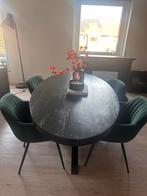 Eetkamerstoelen - Groene kuipjes, Ophalen, Zo goed als nieuw, Rond, 50 tot 100 cm