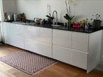 IKEA method hoogglans wit keuken en/of onderdelen, Gebruikt, Wit, Graniet of Steen, Enkelwandige keuken