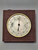# Meteo barometer in lederen huisje, Audio, Tv en Foto, Weerstations en Barometers, Ophalen of Verzenden, Gebruikt, Barometer