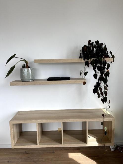 Ikea planken (LACK) + kast (kallax), Huis en Inrichting, Kasten | Wandmeubels, Zo goed als nieuw, Minder dan 100 cm, Minder dan 150 cm
