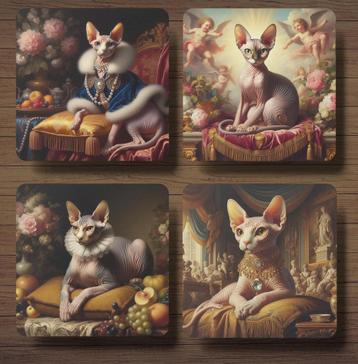 Sphynx Barok onderzetters met houder beschikbaar voor biedingen