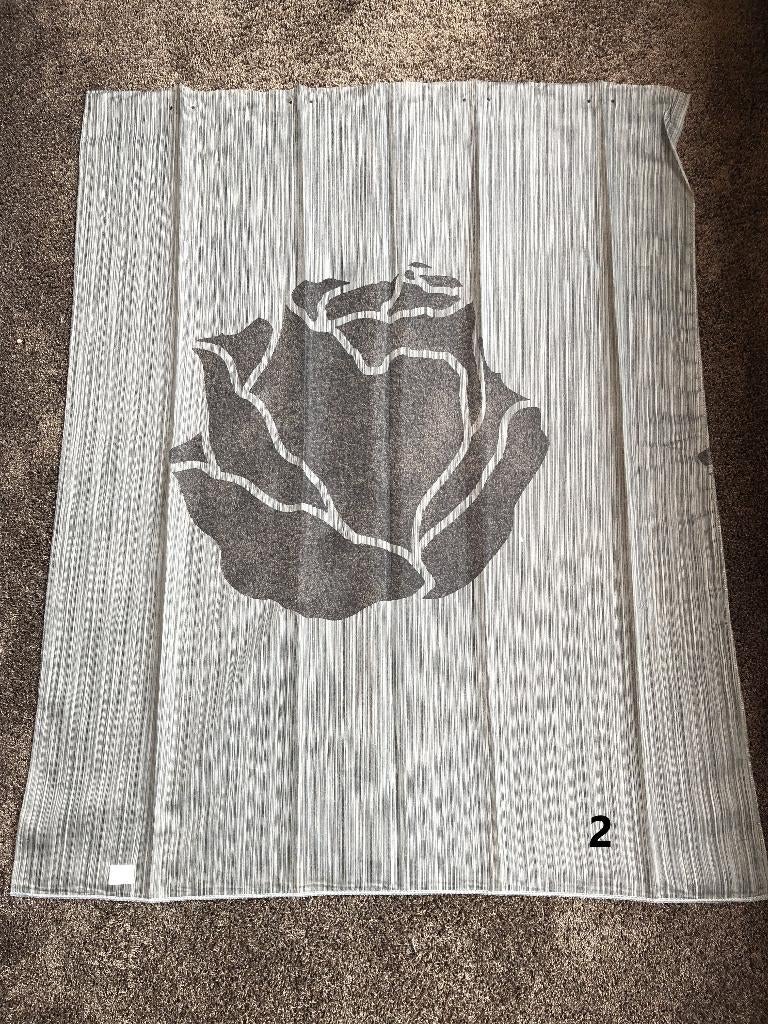 Stof inbetween Artelux Matisse vitrage lap 110x100 cm roos, Hobby en Vrije tijd, Stoffen en Lappen, Nieuw, Katoen, 30 tot 120 cm